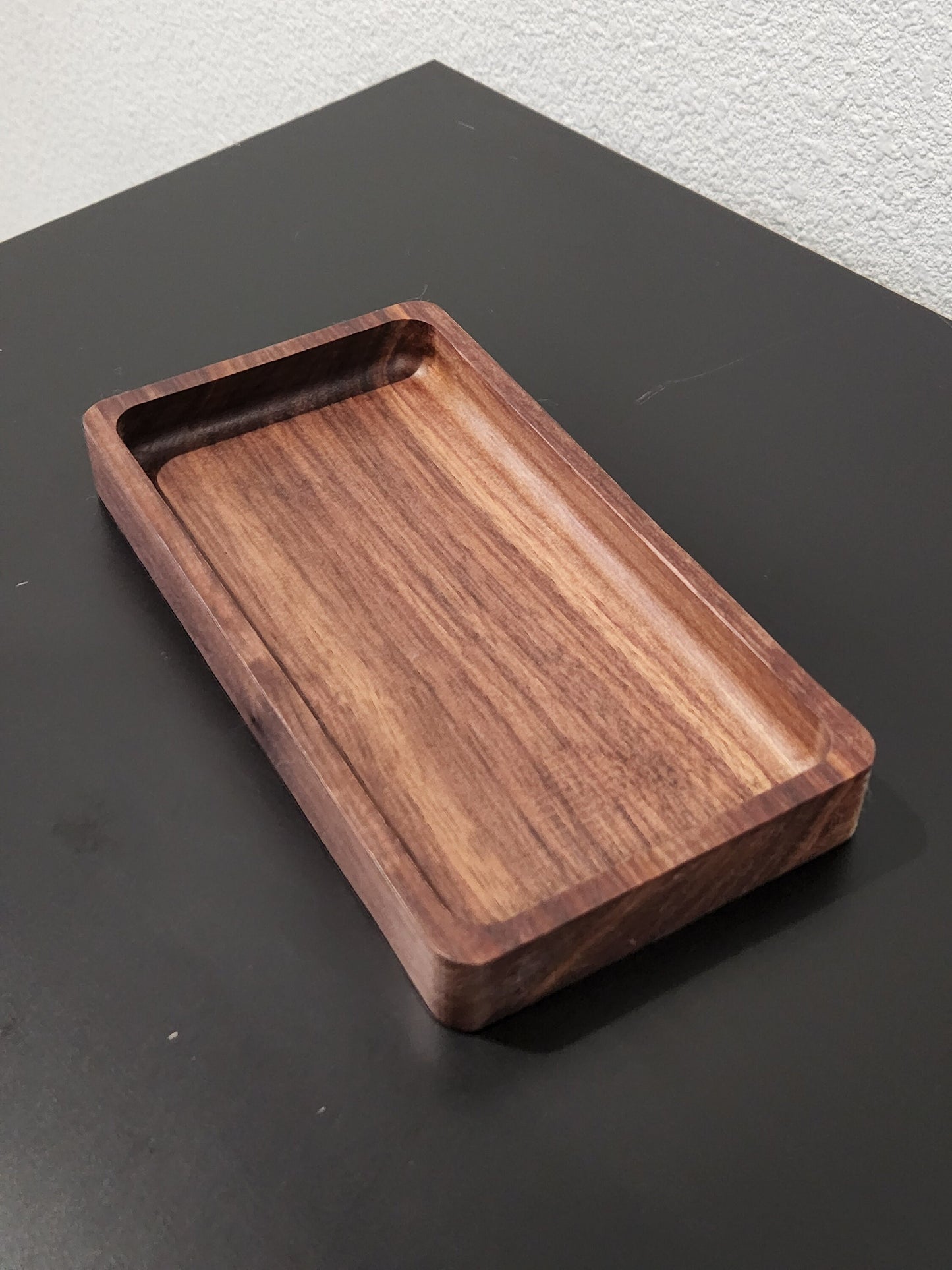 Walnut Catch All Tray | Rectangular Valet Tray | Decorative Wood Tray