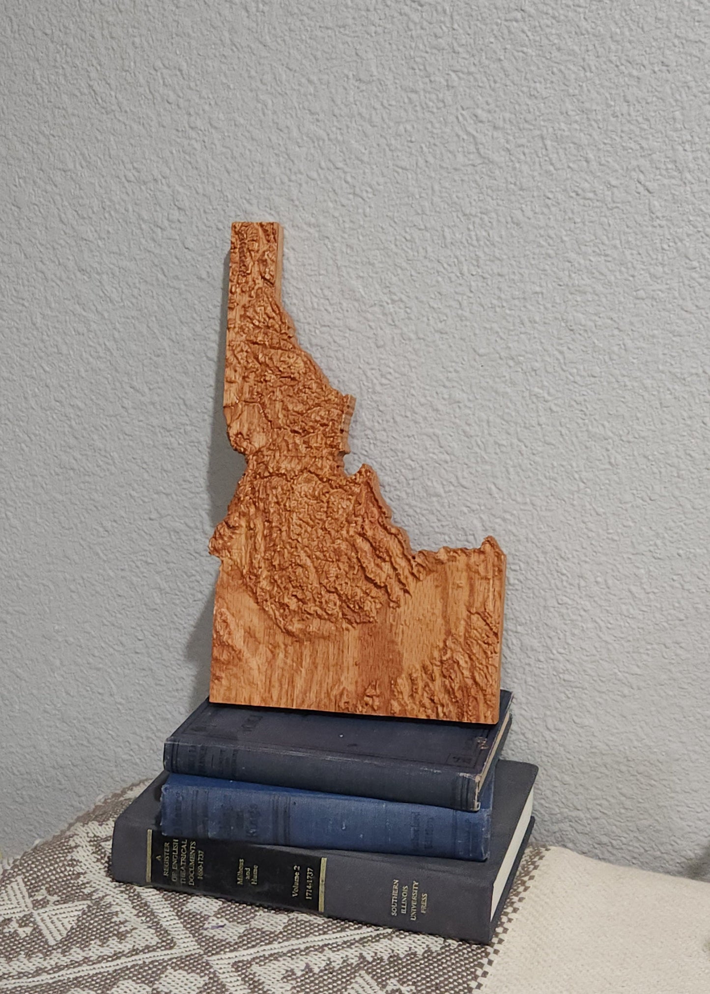 3D Wooden Map of Idaho | Wooden State Art | 3D Carving of Idaho