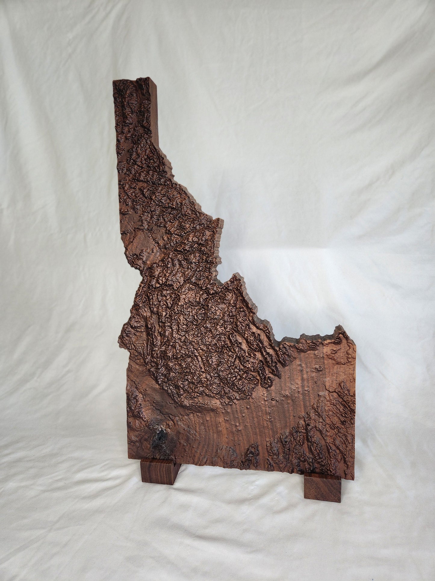 3D Wooden Map of Idaho | Wooden State Art | 3D Carving of Idaho
