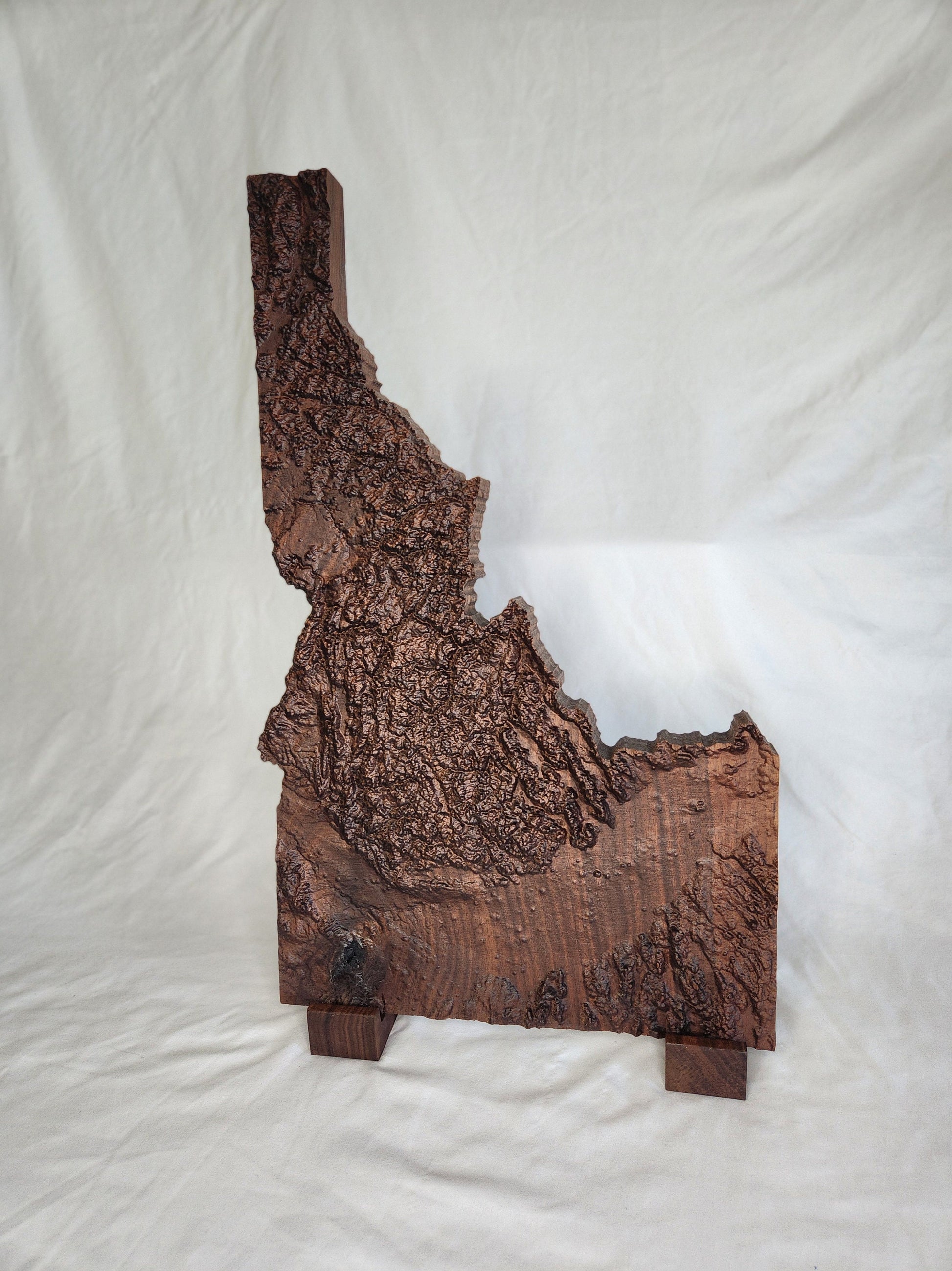 3D Wooden Map of Idaho | Wooden State Art | 3D Carving of Idaho