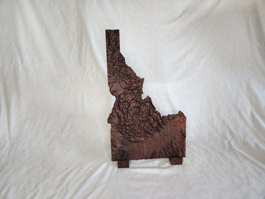 3D Wooden Map of Idaho | Wooden State Art | 3D Carving of Idaho